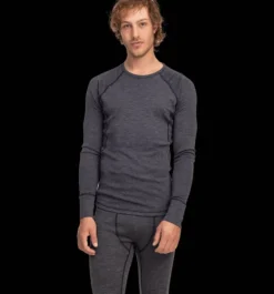 Tröjor & T-Shirts>Everest Outdoor M Wool Uw Sht 2 GREY MELANGE