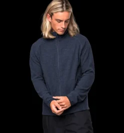 Tröjor & T-Shirts|Tröjor>Everest Outdoor M Zip Fleece Jacket NAVY MELANGE
