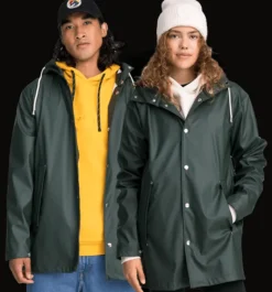 Regnjackor|Tunna Jackor>Everest Outdoor U Rain Coat 2 DARK GREEN