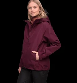 Regnjackor|Tunna jackor>Everest Outdoor W Allround Jacket 2 DARK RED