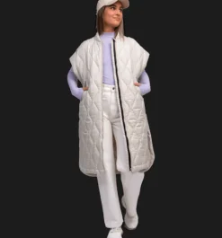 Västar>Everest Outdoor W Aurora Long Vest IVORY BEIGE