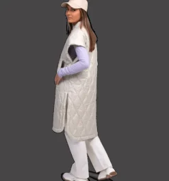 Västar>Everest Outdoor W Aurora Long Vest IVORY BEIGE