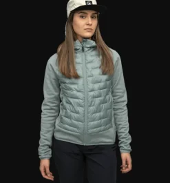 Tröjor & T-Shirts|Tunna jackor>Everest Outdoor W Hybrid Jkt 2 PISTACHIO GREEN