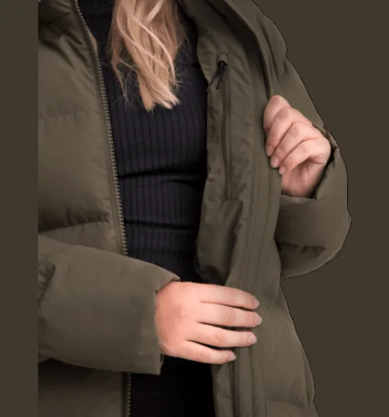 Varma jackor>Everest Outdoor W Juneau Coat MUD GREEN