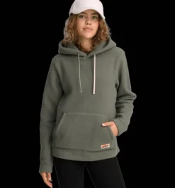 Tröjor & T-Shirts|Tröjor>Everest Outdoor W Pile Hoodie KHAKI GREY