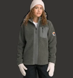 Tröjor & T-Shirts|Tröjor>Everest Outdoor W Wila Pile Shirt KHAKI GREY